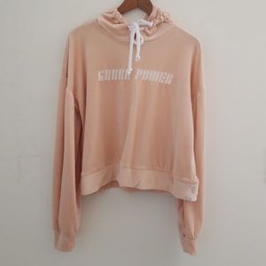 Rebel Canyon Womens peach/ cream hoodie sweater
